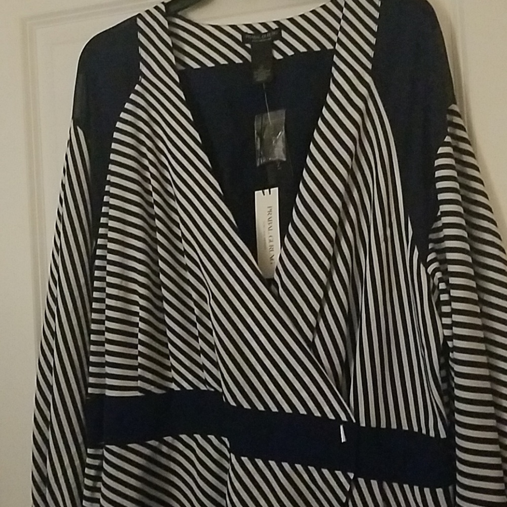 Navy striped dress
